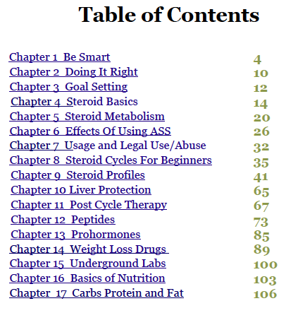 Table Of Contents