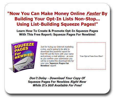 Squeeze Pages For Newbies Squeeze Page