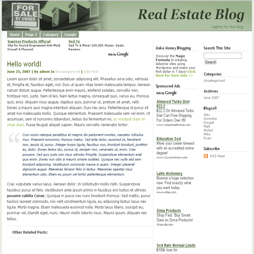 real estate wordpress theme