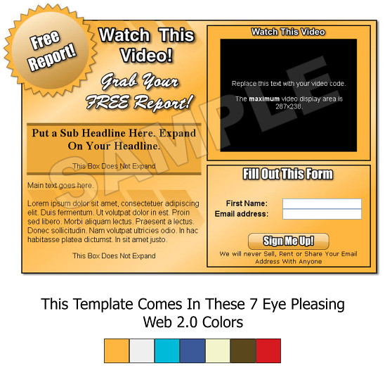 Free Report Squeeze Video Template