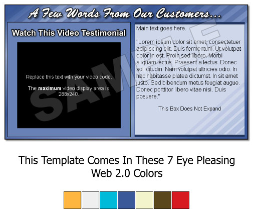 Video Testimonial Box Template