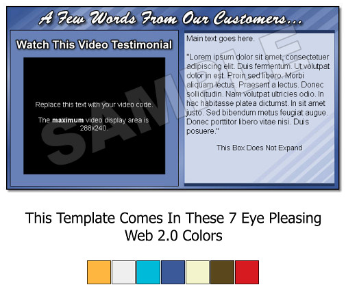 Video Testimonial Box Template Video Testimonial Box Template
