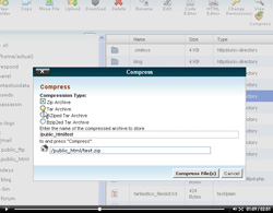 cpanel filemanager compress
