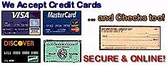 All Major Credit-Cards And Checks Accepted